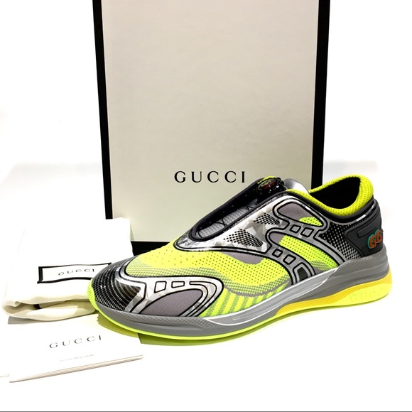 GUCCI Ultrapace R Sneakers -Yellow / Grey -Men’s US 9 -NEW - Picture 10 of 10